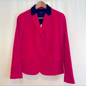 NWT Talbots Bright Pink Blazer - Velvet Collar